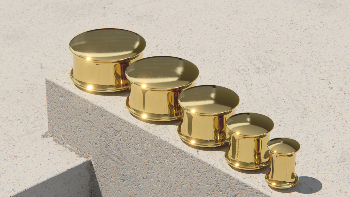 Túneles de doble llamarada - Oro de 9 quilates