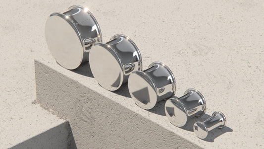 CAPPED EAR PLUGS - Sterling Silver