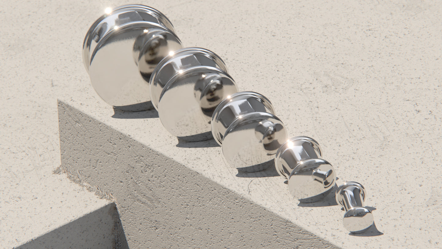 CAPPED EAR PLUGS - Sterling Silver