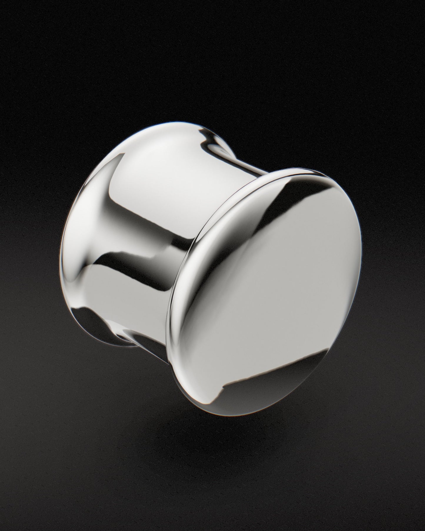 CAPPED EAR PLUGS - 9ct & 14ct White Gold