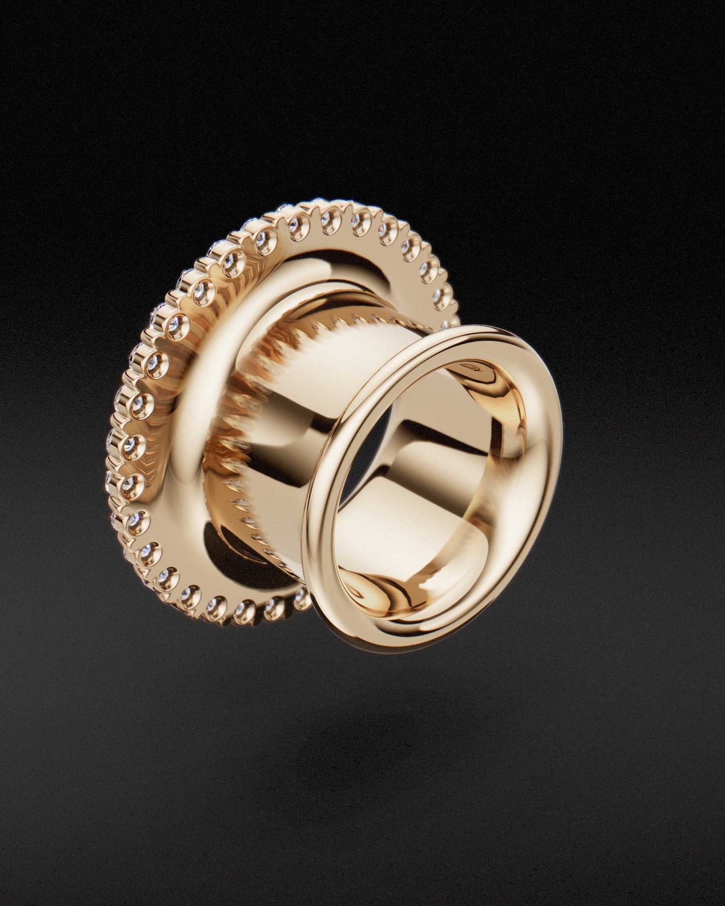 Túneles de doble llamarada - Oro de 9 quilates