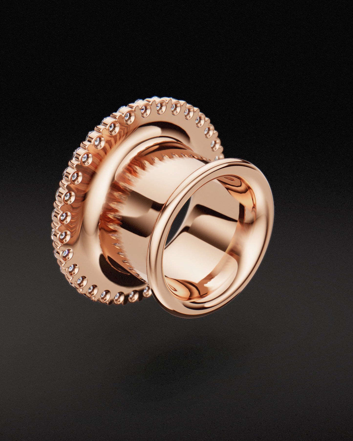 Túneles de doble llamarada - Oro de 9 quilates