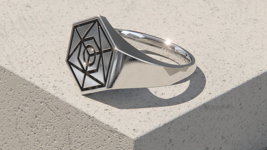HEXAHEDRON SIGNET RING - Sterling Silver
