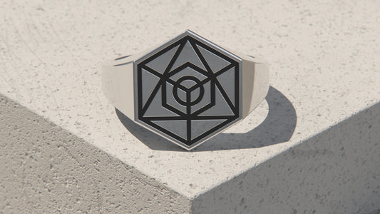 HEXAHEDRON SIGNET RING - Sterling Silver