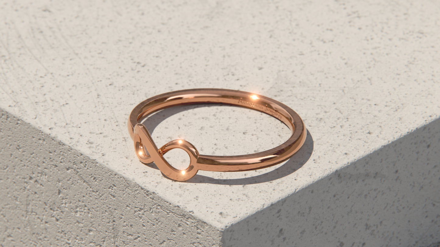 Anillo Infinito - Oro rosa de 9 quilates