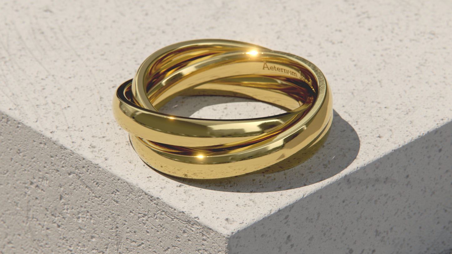 RUSSIAN WEDDING RING - 9ct Gold