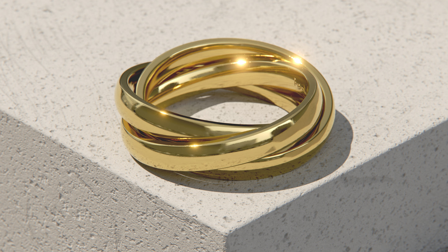 RUSSIAN WEDDING RING - 9ct Gold