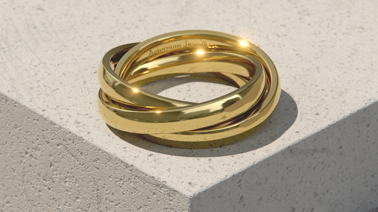 RUSSIAN WEDDING RING - 9ct Gold