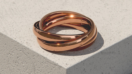 Anillo de bodas ruso - Un solo color - Rosa de 9 ct