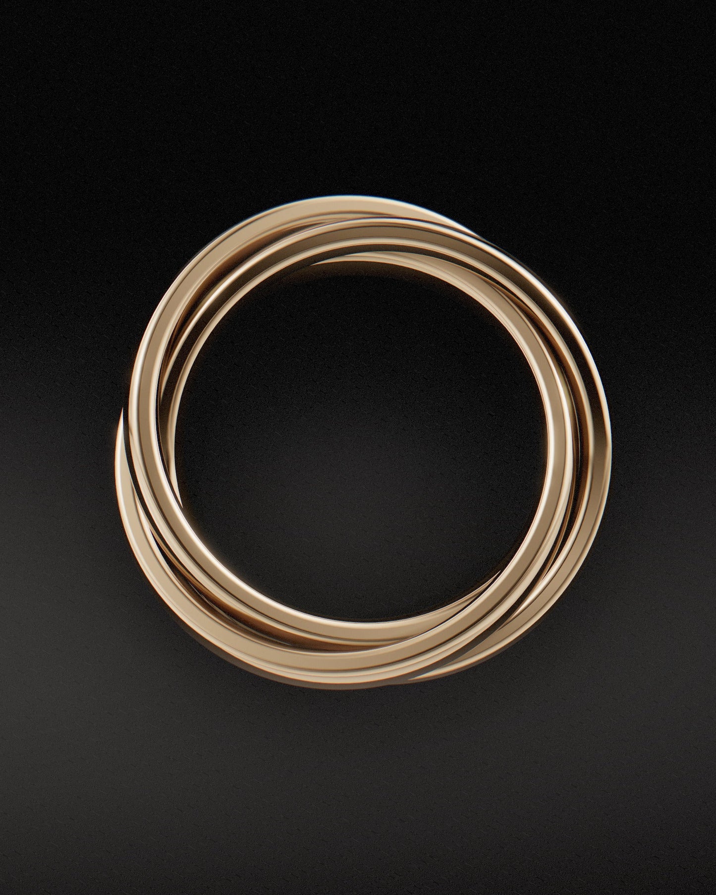 Anillo de bodas ruso - Un solo color - Oro de 9 quilates