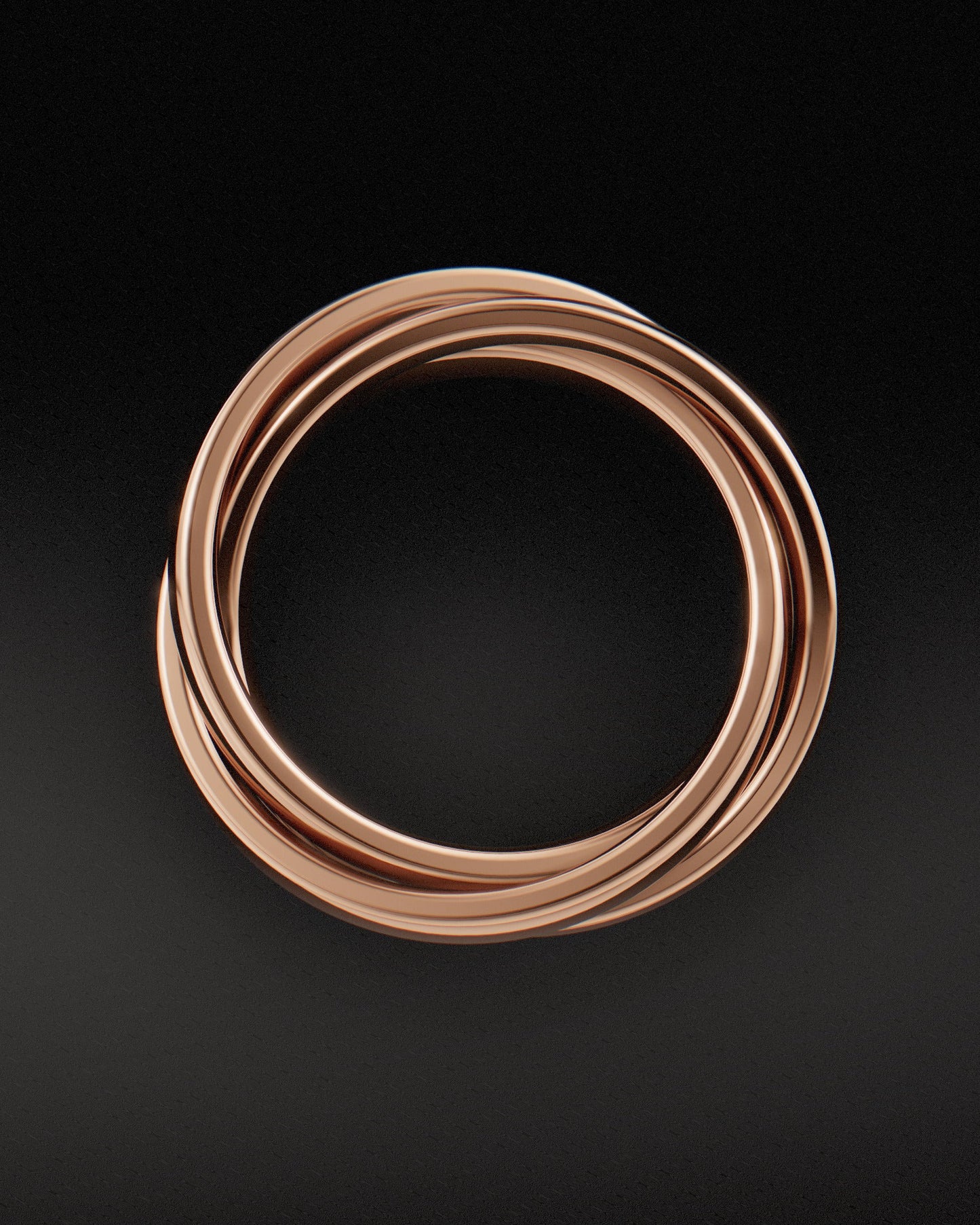 Anillo de bodas ruso - Un solo color - Rosa de 9 ct