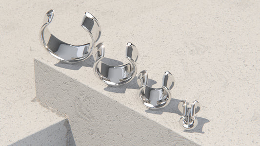 SADDLE EAR TUNNELS - Sterling Silver