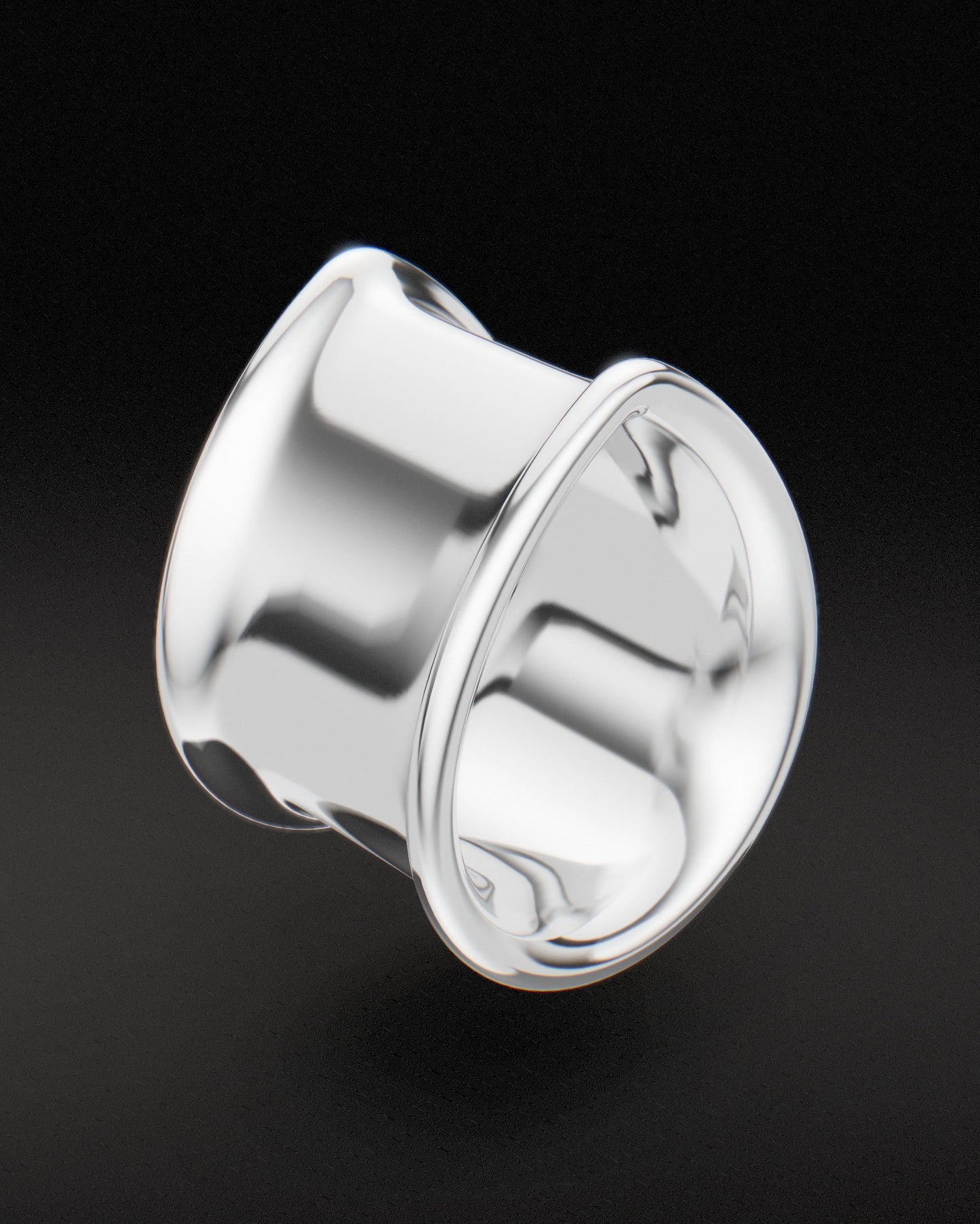 Túneles de oreja en forma de lágrima - Plata de ley