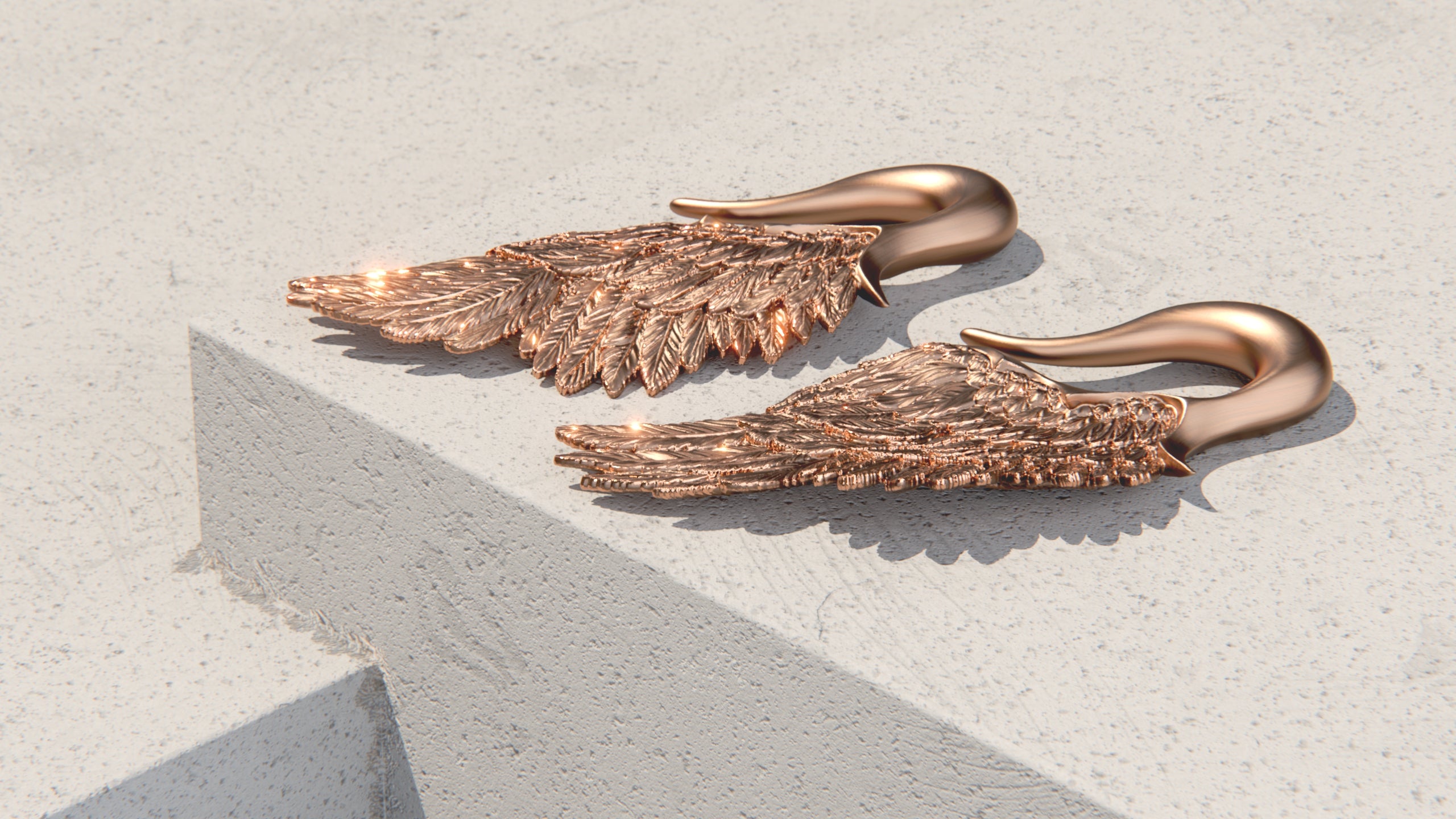 Rose gold ear weights deals