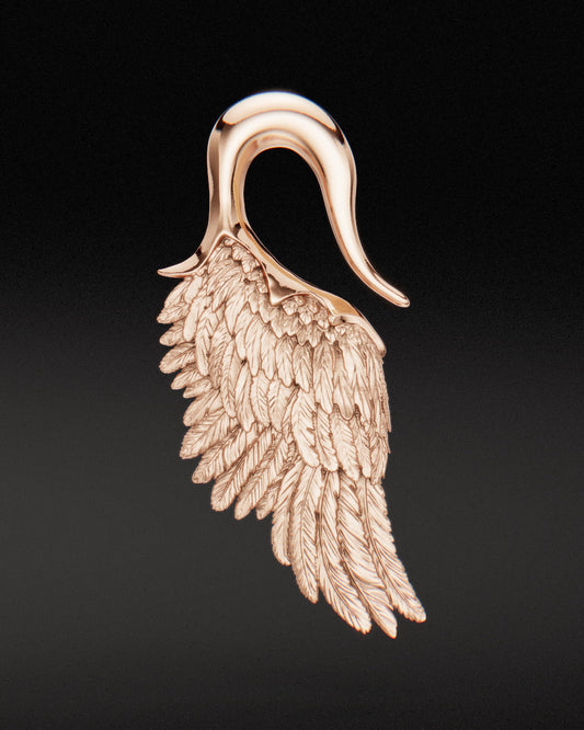 WINGS OF THE FALLEN - Ear Weights - 9ct & 14ct Rose Gold