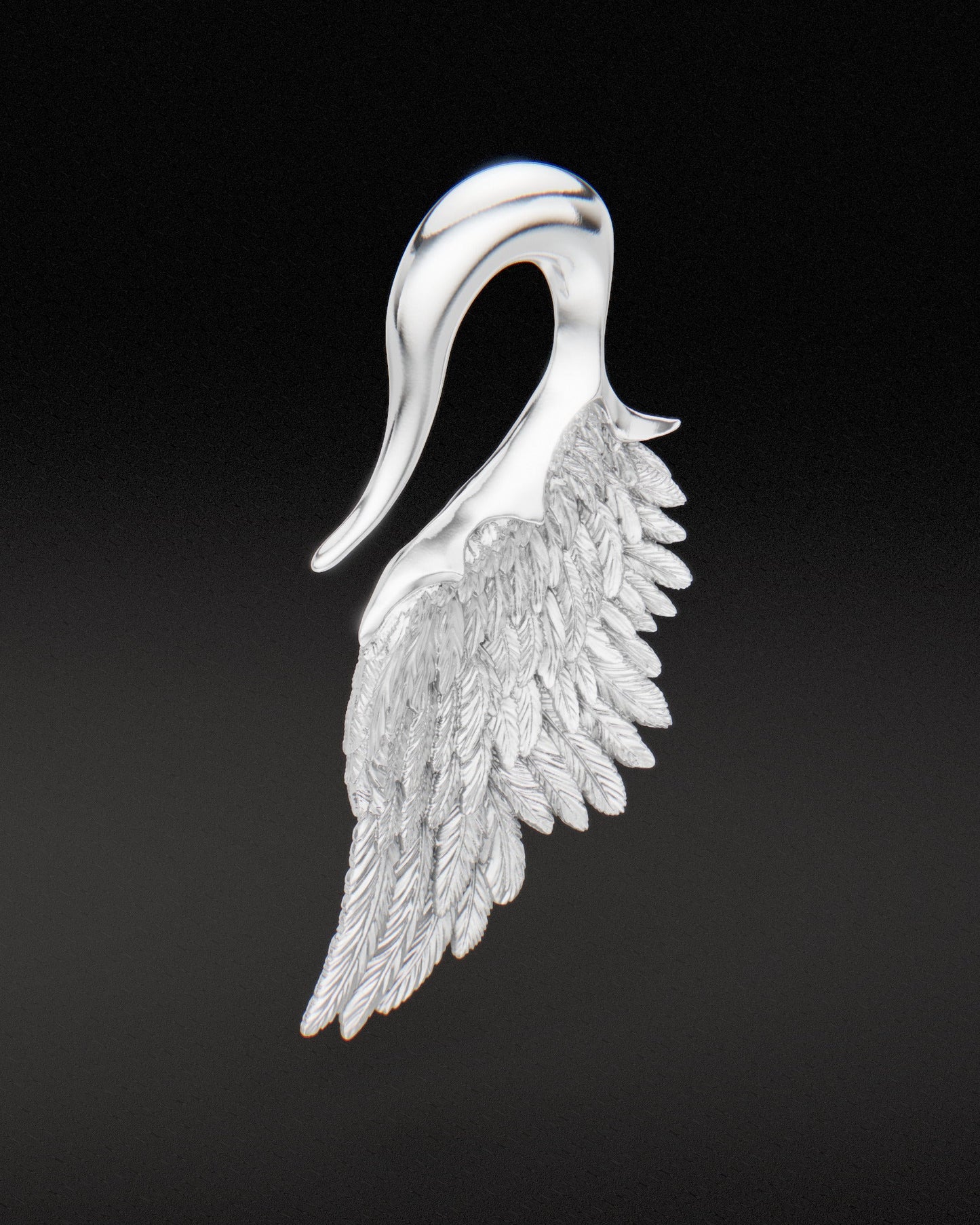 Pesos de oreja de ala de ángel - Plata de ley 