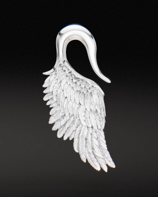 WINGS OF THE FALLEN - Ear Weights - Sterling Silver