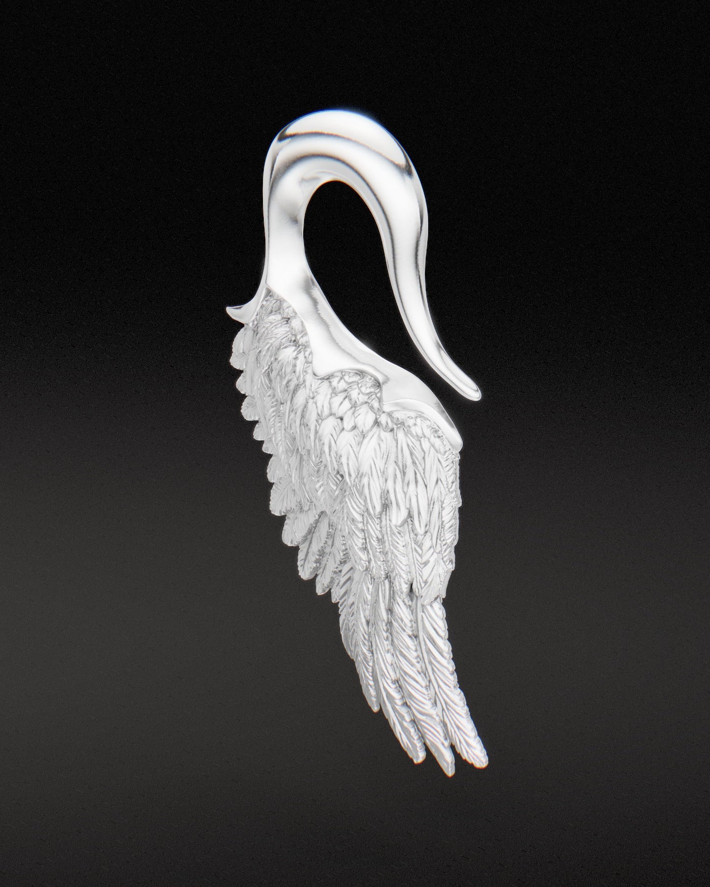 Pesos de oreja de ala de ángel - Plata de ley 