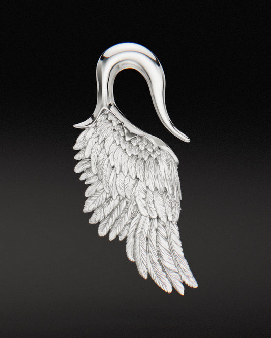 WINGS OF THE FALLEN - Ear Weights - 9ct & 14ct White Gold