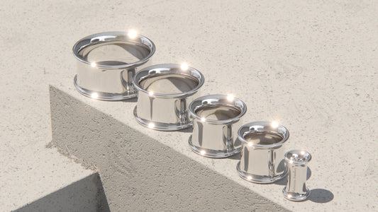 Double Flare Ear Tunnels - Sterling Silver