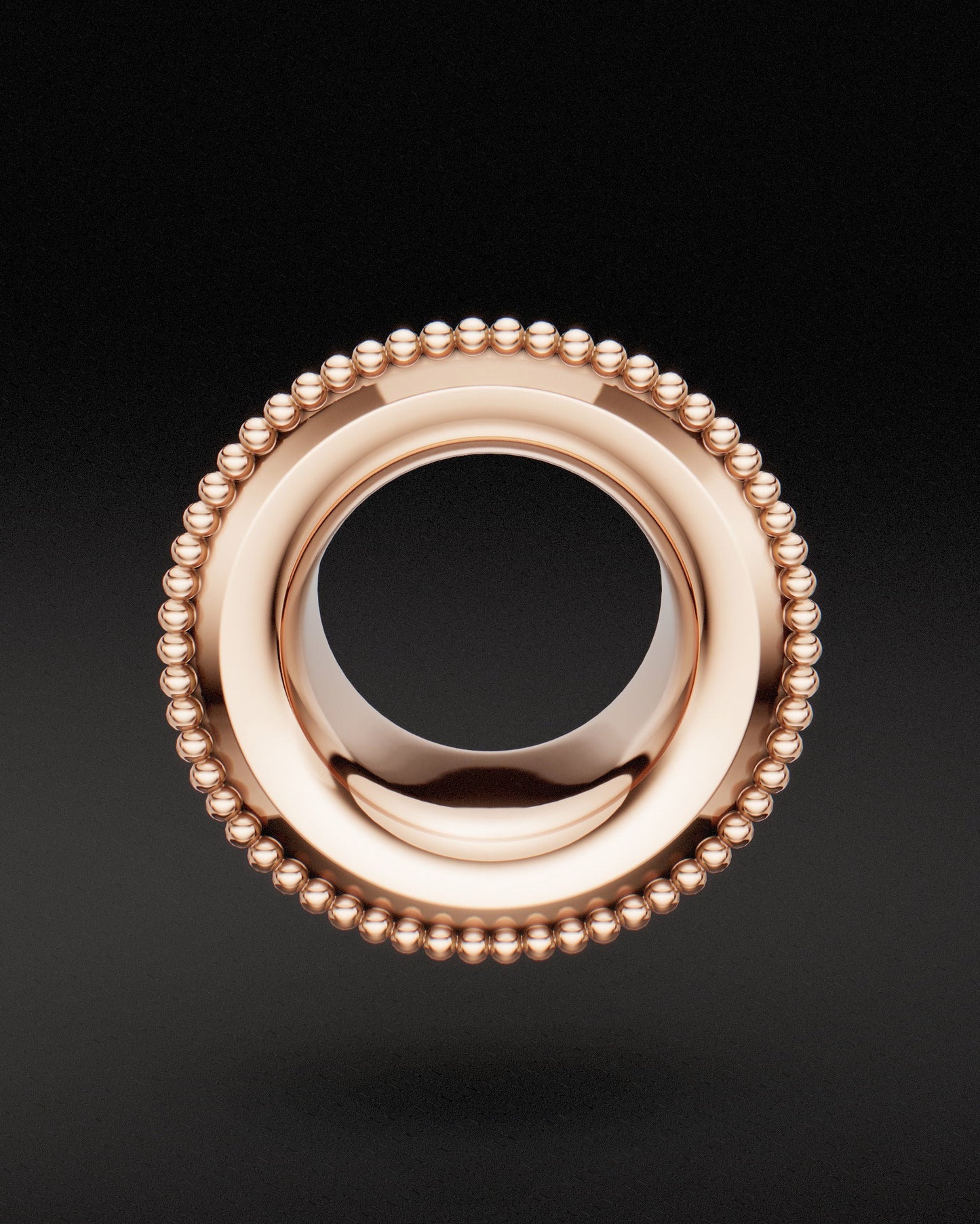 BEADED EDGE MAYAN FLARE EAR TUNNELS - 9ct & 14ct Rose Gold