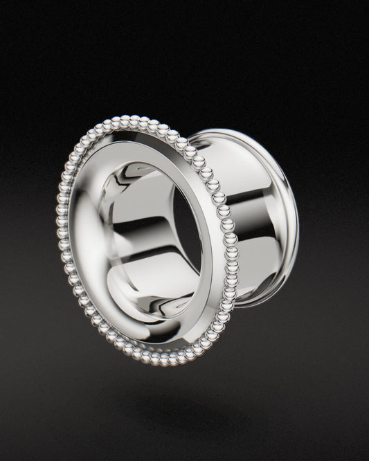 Túneles de oreja de llamarada maya - Plata de ley