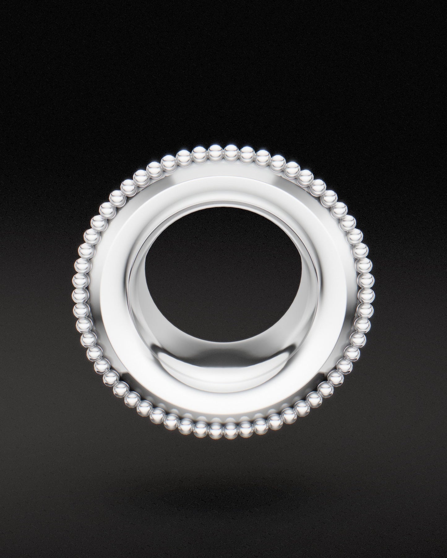 BEADED MAYAN FLARE EAR TUNNELS - Sterling Silver