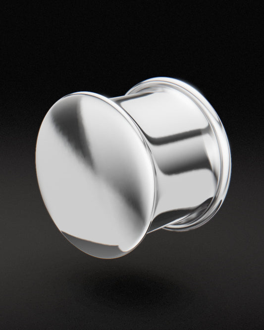 CAPPED EAR PLUGS - Sterling Silver