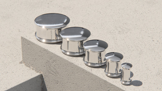 Capped Ear Plugs - Sterling Silver