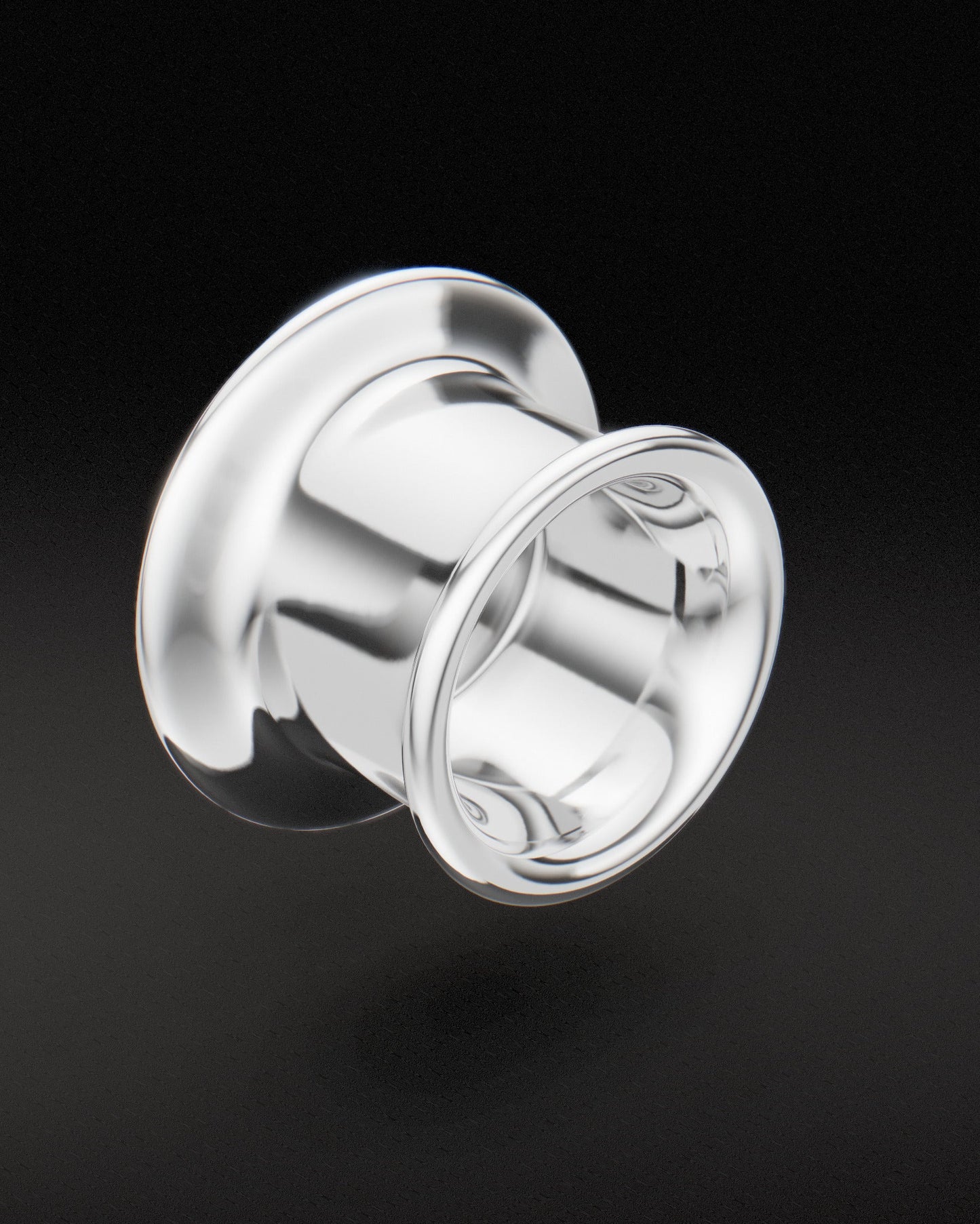 CONCAVE MAYAN FLARE EAR TUNNELS - Sterling Silver