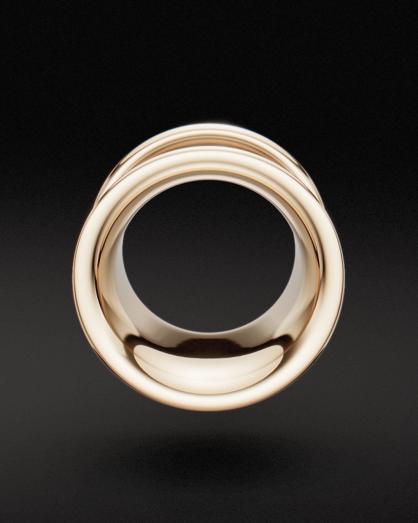 DOUBLE FLARE EAR TUNNELS - 9ct & 14ct Gold