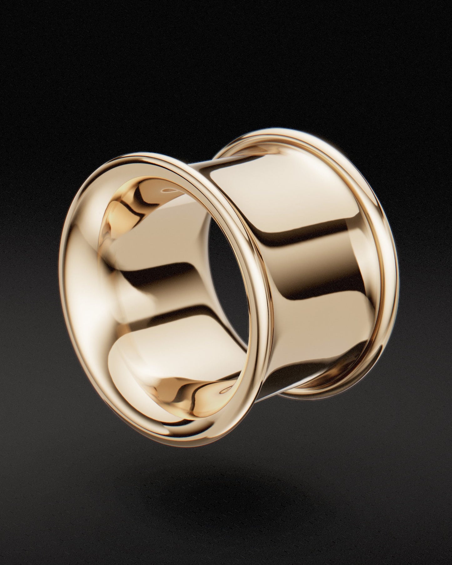 DOUBLE FLARE EAR TUNNELS - 9ct & 14ct Gold