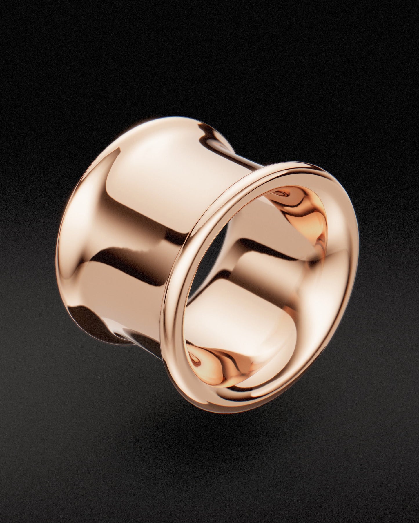 Túneles de doble llamarada - Oro rosa de 9 ct