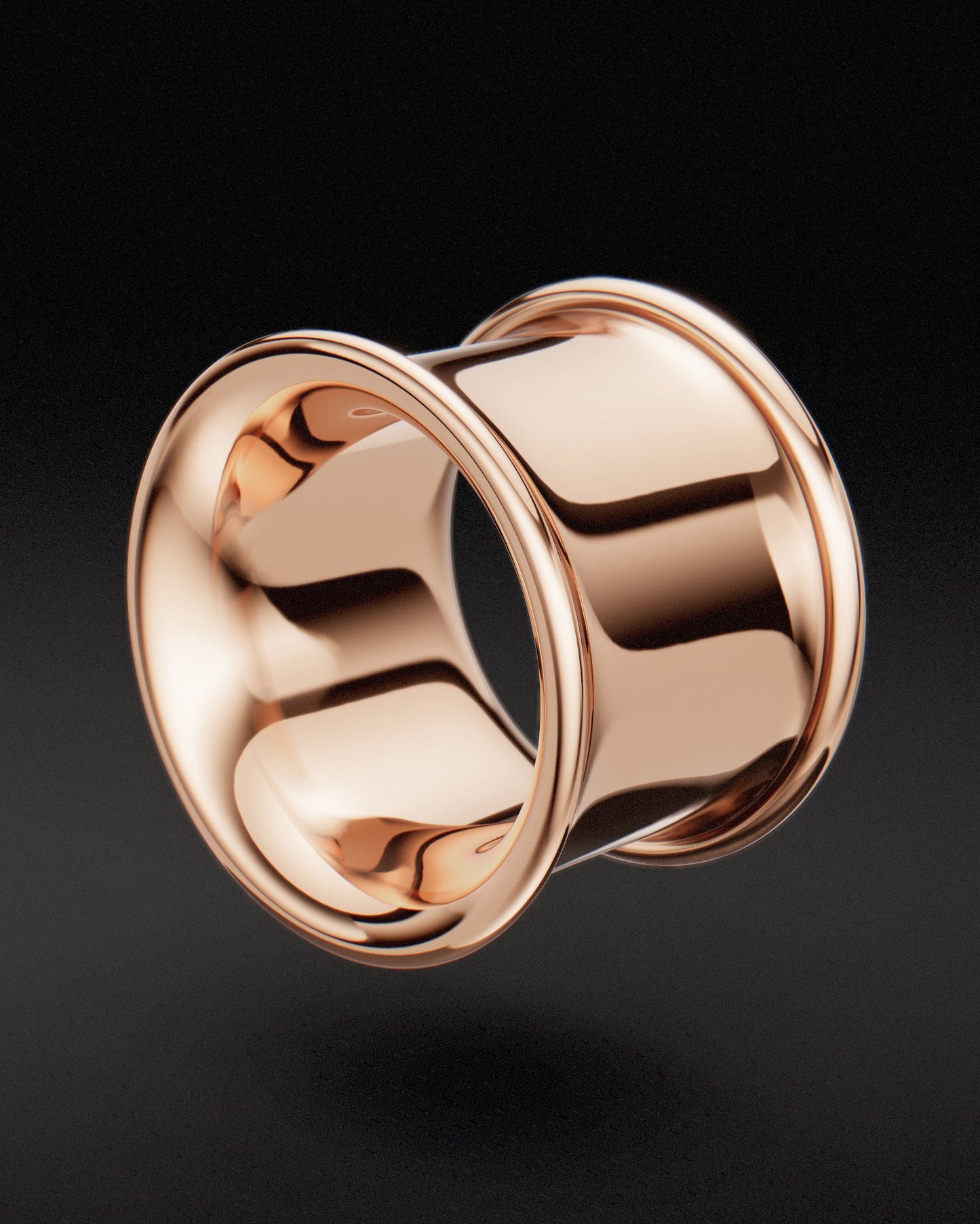 Túneles de doble llamarada - Oro rosa de 9 ct