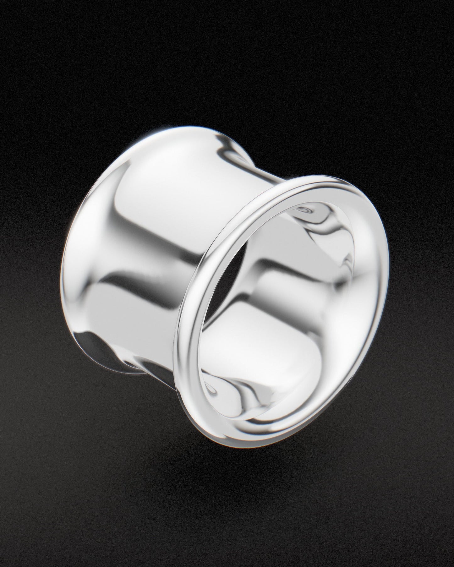 DOUBLE FLARE EAR TUNNELS - Sterling Silver