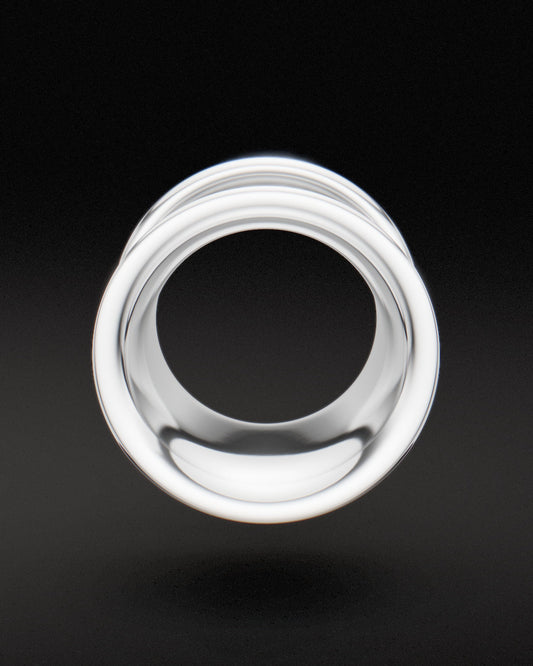 DOUBLE FLARE EAR TUNNELS - Sterling Silver