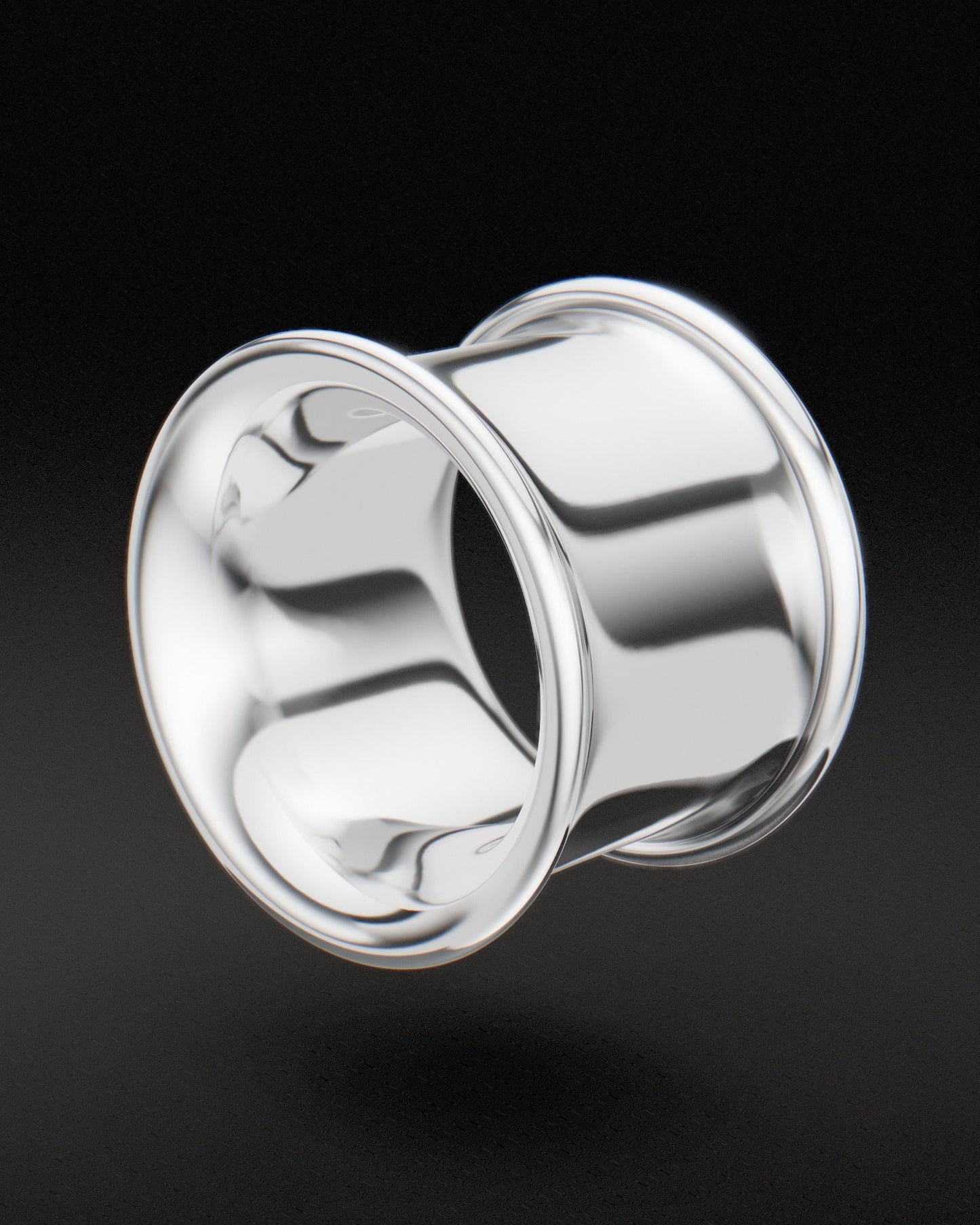 DOUBLE FLARE EAR TUNNELS - Sterling Silver
