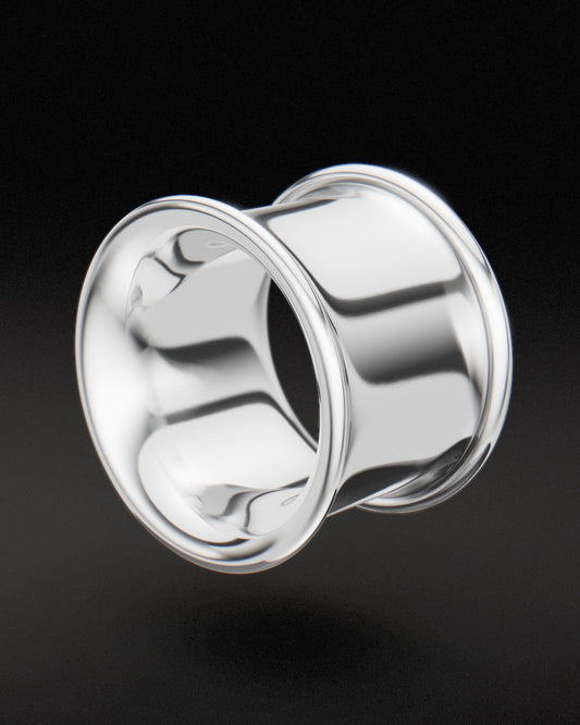 DOUBLE FLARE EAR TUNNELS - Sterling Silver