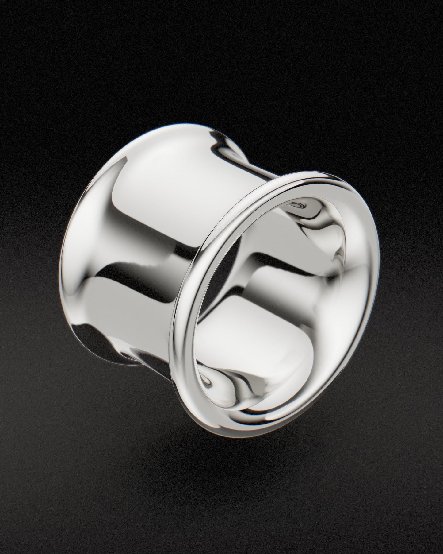 Túneles de doble llamarada - Oro blanco de 9 quilates