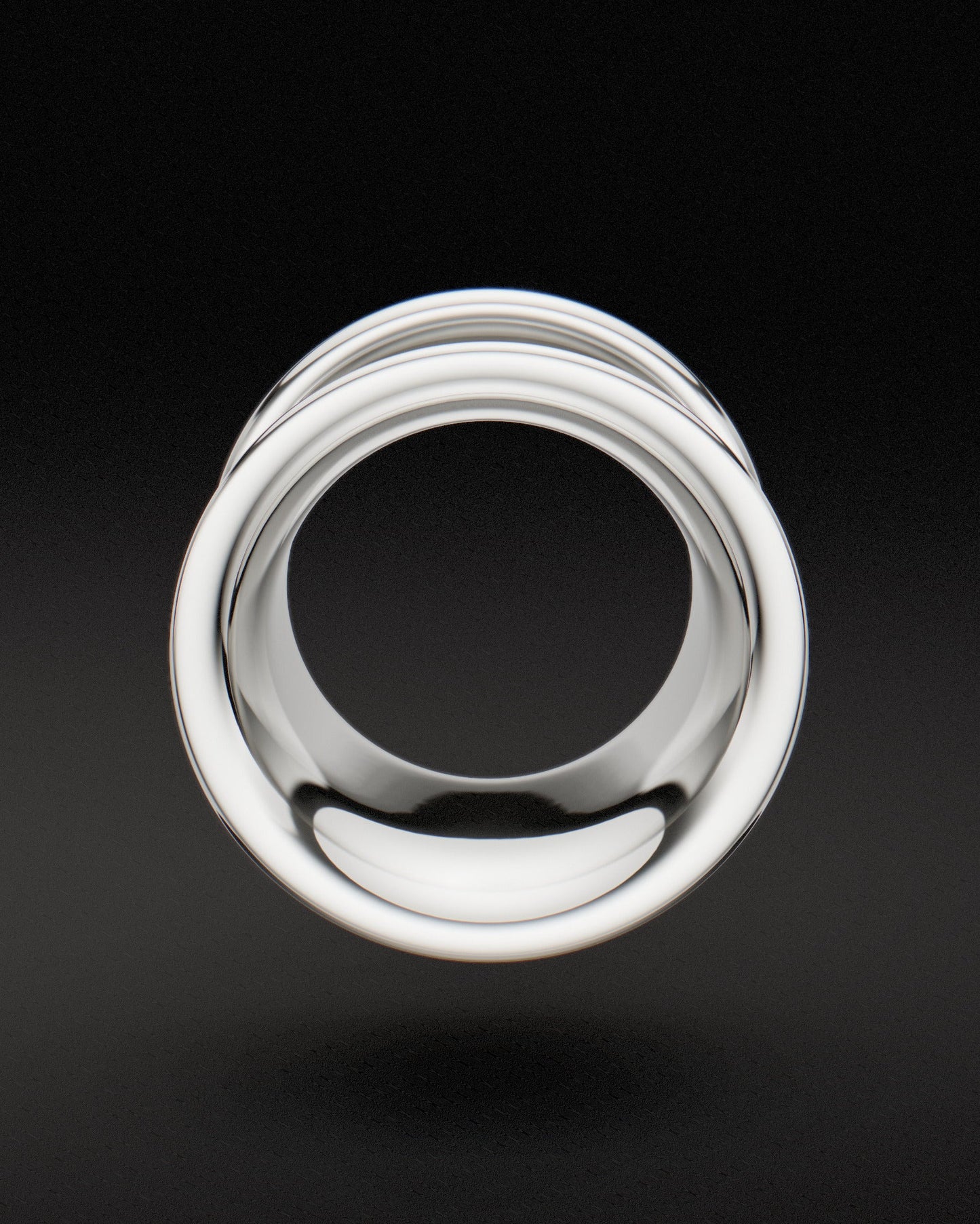 Túneles de doble llamarada - Oro blanco de 9 quilates