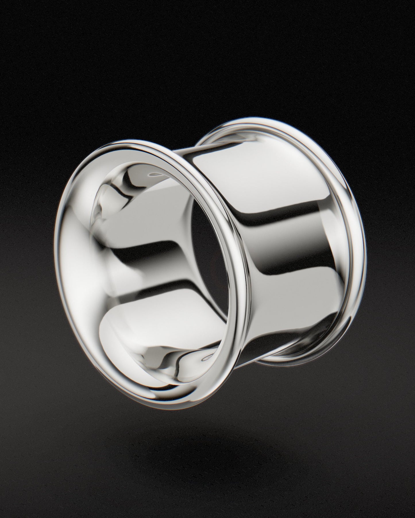 Túneles de doble llamarada - Oro blanco de 9 quilates