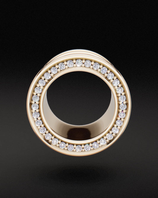 Túneles de doble llamarada - Oro de 9 quilates