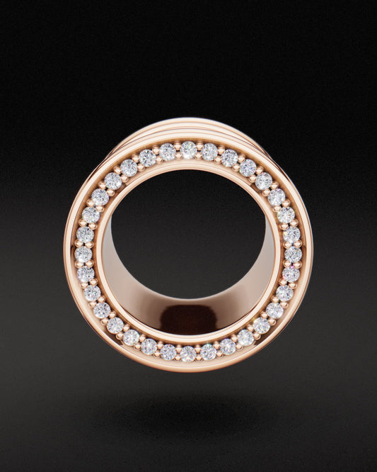 Túneles de doble llamarada - Oro de 9 quilates