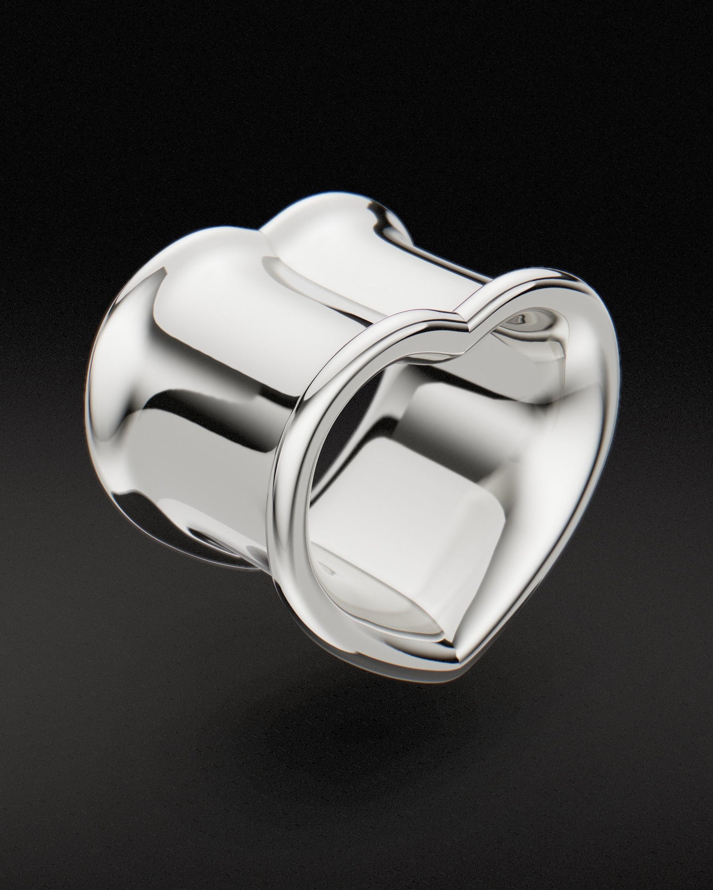 Túneles de doble llamarada - Oro blanco de 9 quilates