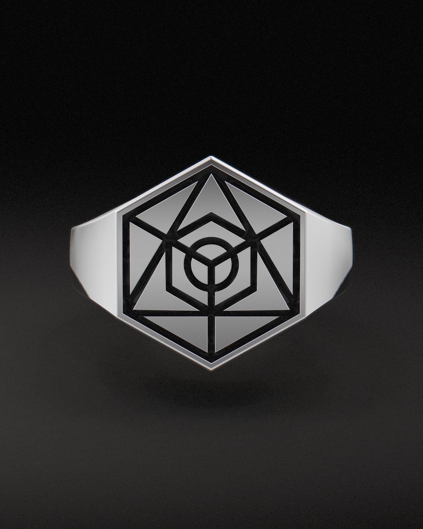HEXAHEDRON SIGNET RING - Sterling Silver