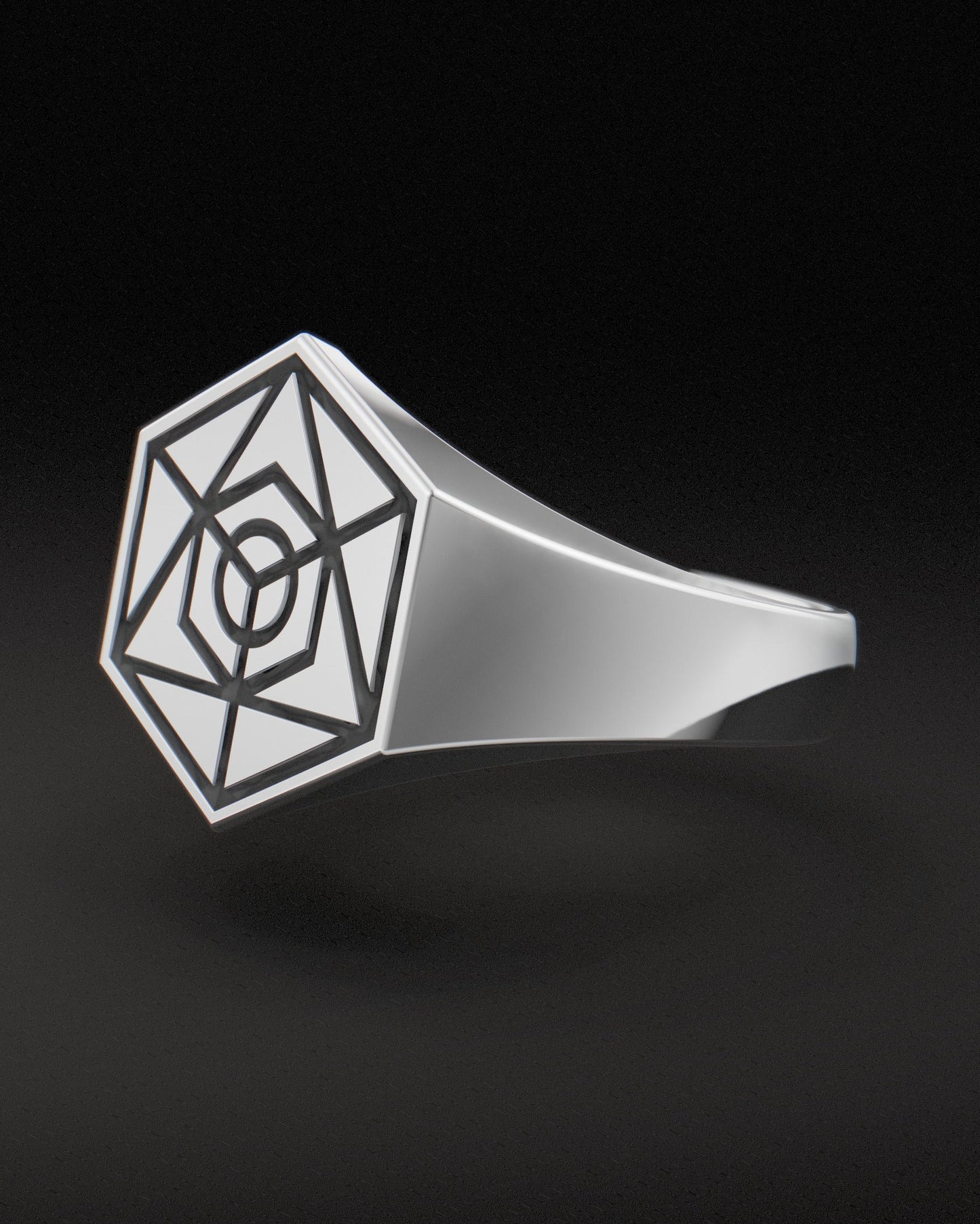 HEXAHEDRON SIGNET RING - Sterling Silver