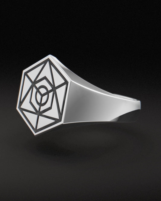 HEXAHEDRON SIGNET RING - Sterling Silver