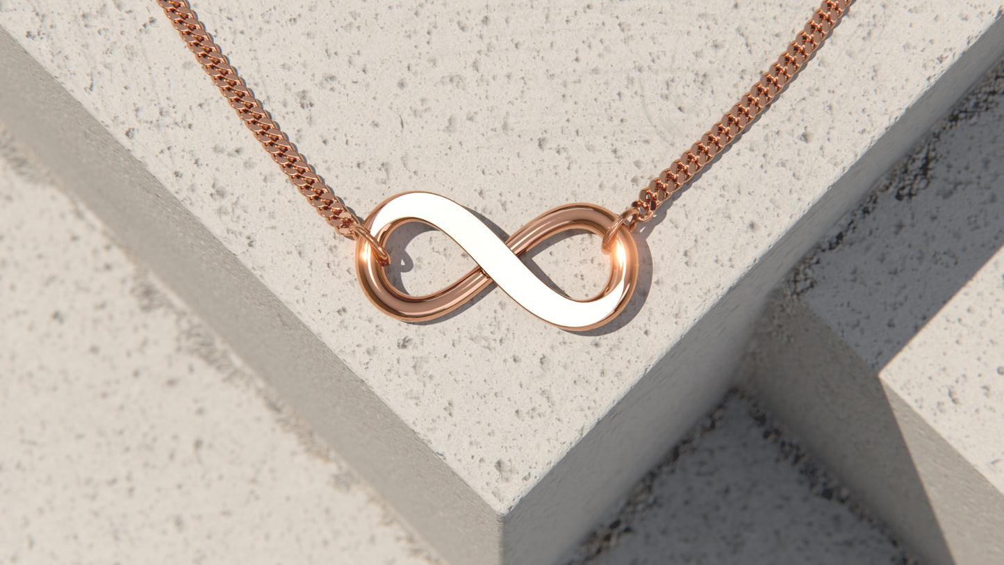Colgante Infinito - Oro rosa de 9 quilates
