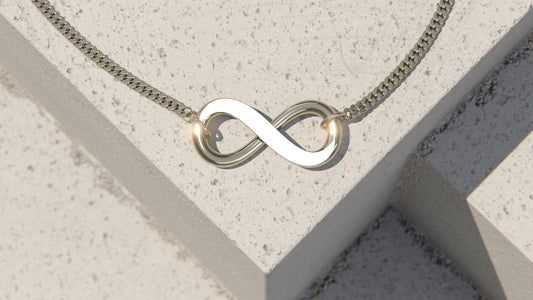 Infinity Pendant - 9ct White Gold