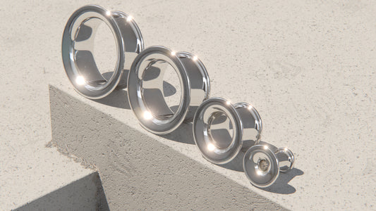 Mayan Flare Ear Tunnels - Sterling Silver